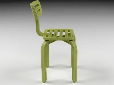 Chubby Chair Low-poly 3D model