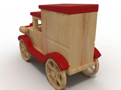 Wooden machine 3D model