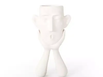 Abstract Figure Statue Pot 3 3D model