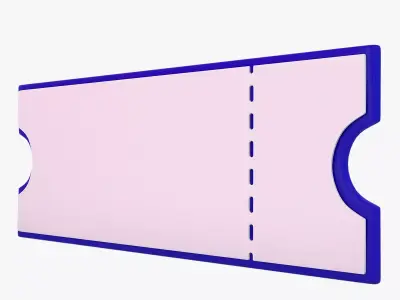 Ticket Paper 3D model