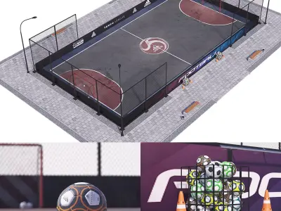 Street football Hq 3D model