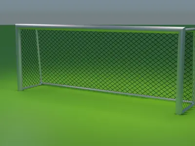 Soccer Goal Post Low-poly 3D model