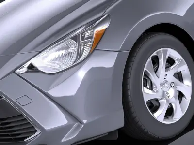 Toyota Yaris sedan 2017 VRAY 3D model