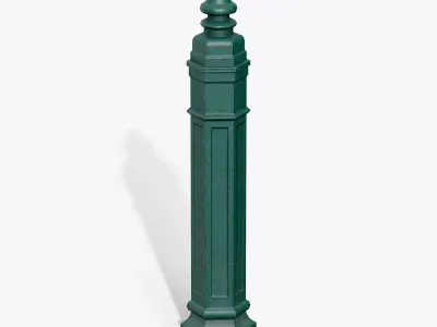 Bollards Cast Iron B Low-poly 3D model