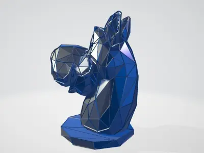 ScoobyDoo bust WIREFRAME VORONOI WIREMESH MESH 3D print model