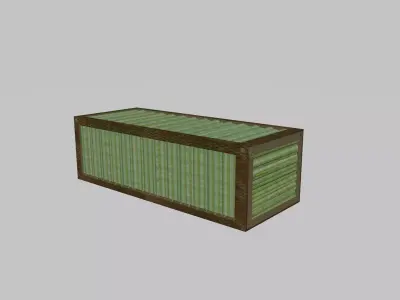CONTAINER-for-game-developing-unity-unreal-engine wooden box 3D model