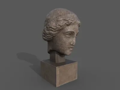 Head of Aphrodite Low-poly 3D model