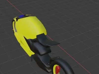 low polly bike  Free low-poly 3D model