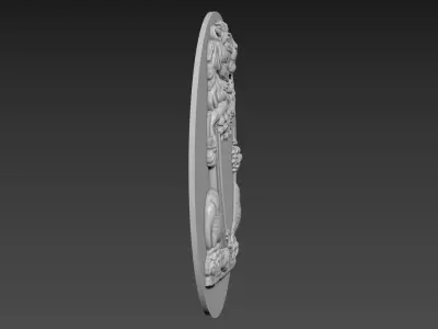 Lion Bas-Relief 3D model