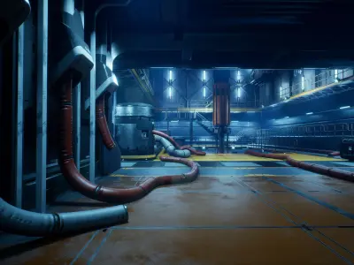 Drilling Rig Low-poly 3D model