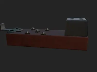 Metal Atache Low-poly 3D model