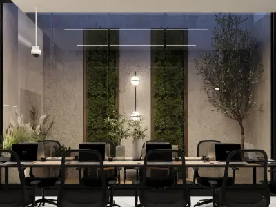 Meeting room with outfoor roof 3D model