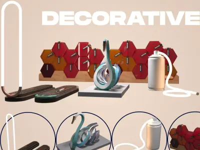 decorative light Low-poly 3D model