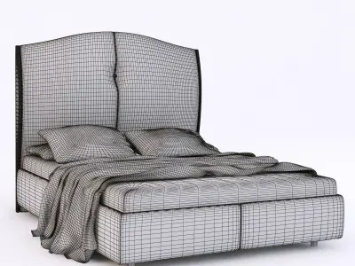 Cattelan Italia Noir Accademia letto bed 3D model