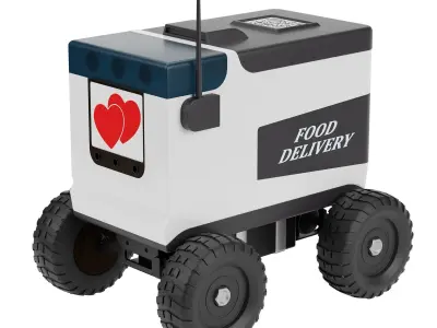 Food Delivery Robot 3D model