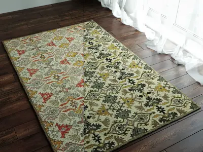 Delphine Wool Rugs 3D model