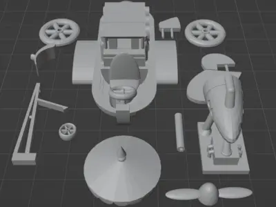 wacky races look like - convert-a-car 3D print model