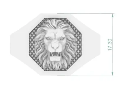LION RING 3D print model