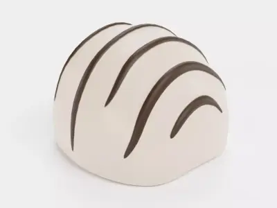 Chocolate Candy V12 - White Chocolate Dome with Dark Drizzle 3D model