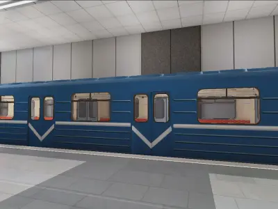 Subway Station 03 Low-poly 3D model