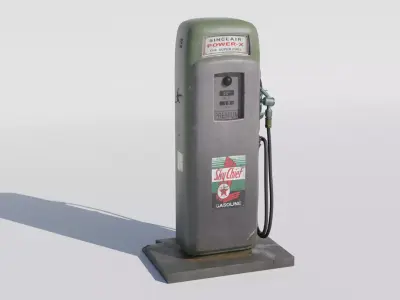 Gas Station Low-poly 3D model by michaelvivin2014