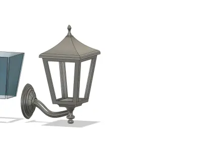 Old Vintage Outdoor Lantern - Lamp 3D print model