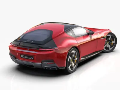 Ferrari 12 Cilindiri 2025  Low-poly 3D model