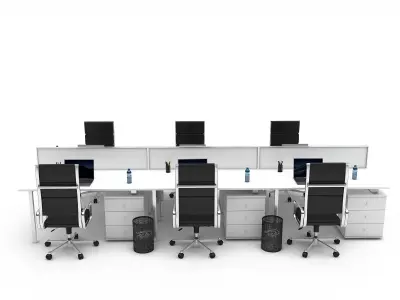 3D office work and meeting table 05 model Low-poly 3D model