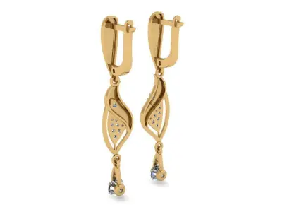 Gold Bali - Earring 3D print model