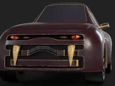 CartoonCar car Low-poly 3D model