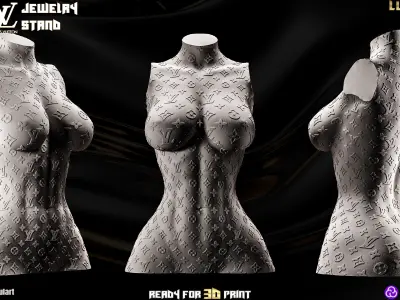 Louis Vuitton - Luxury Jewelry Stand - 3D Printing Decor Free 3D print model