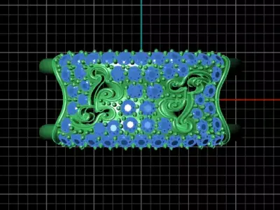 pave setting free jewelry ring Free 3D print model