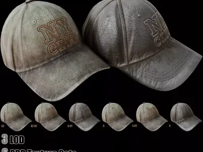 Baseball cap  - PBR Low-poly 3D model