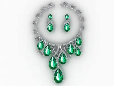 luxury party set - necklace set 3D print model