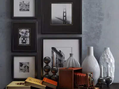 Decoration LaRedoute avec veille appareil photo 3D model