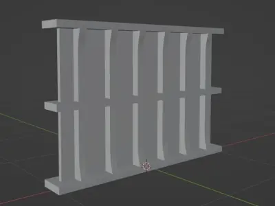 Steel Wall Free low-poly 3D model