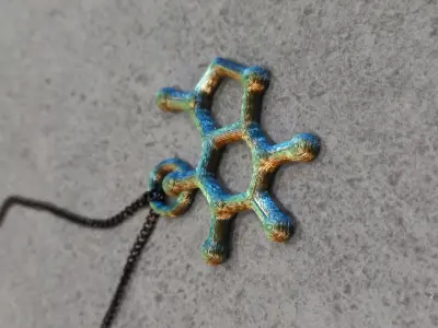 Caffeine Molecule 3D print model