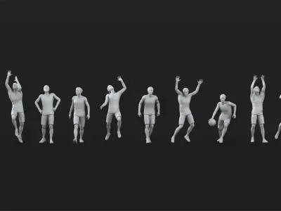  49 Basketball Player figures 3D print model