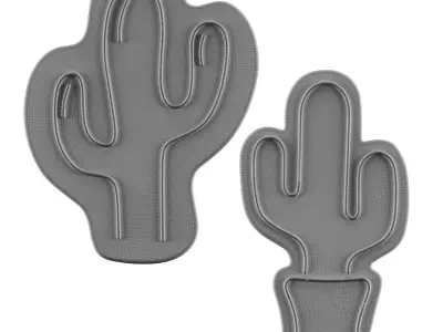 Cactus Neon Signs 3D model
