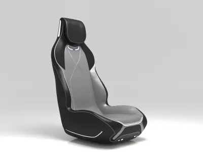 Futuristic Car Seat  Low-poly 3D model