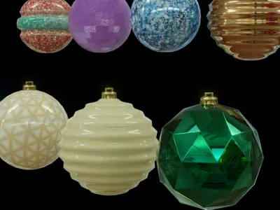 Christmas Decoration Low-poly 3D model