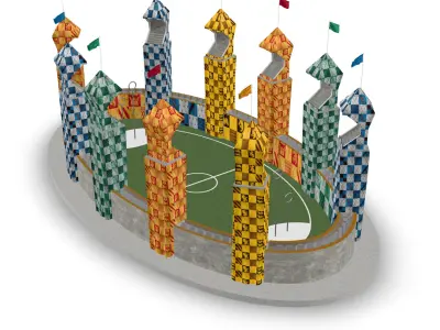 Quidditch field 3D model