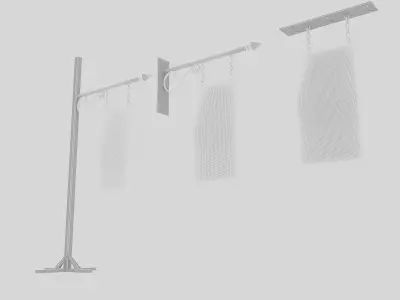 3D old woodden emty sign model Low-poly 3D model