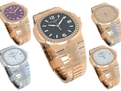 Patek Philippe Nautilus Ladies Watch Low-poly 3D model