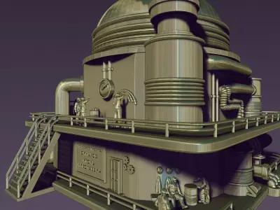 STEAM PUNK BOILER BOX 3D print model