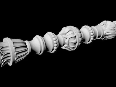 antique baluster 3D model 6