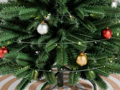 Christmas Tree - with 3 Color Variants Low-poly 3D model