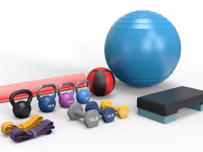 Home Gym Workout Gear 3D model