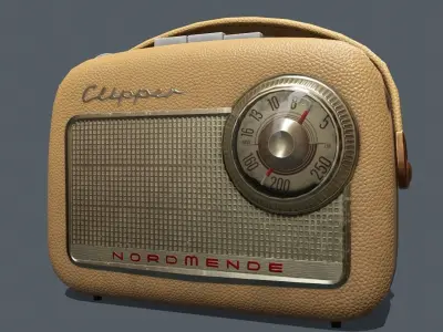 Pbr Textured Vintage Radio  Low-poly 3D model