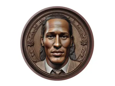 Virgil van Dijk Footballer Medallion 3D print model